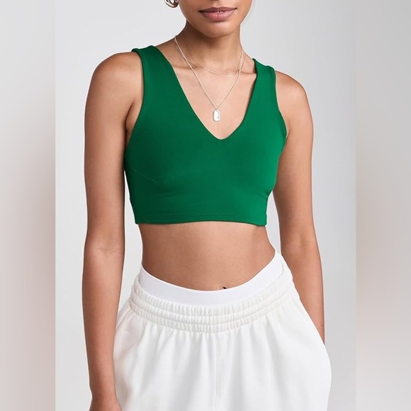 Free People Tops - FP MOVEMENT NEVER BETTER HEATHER CROP Royal Green BY FREE PEOPLE RUN TOP NEW $58